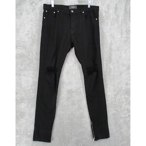 Oro Los Angeles Jeans Mens 32X33  The Noir Ankle Zip Everyday Denim Stretch